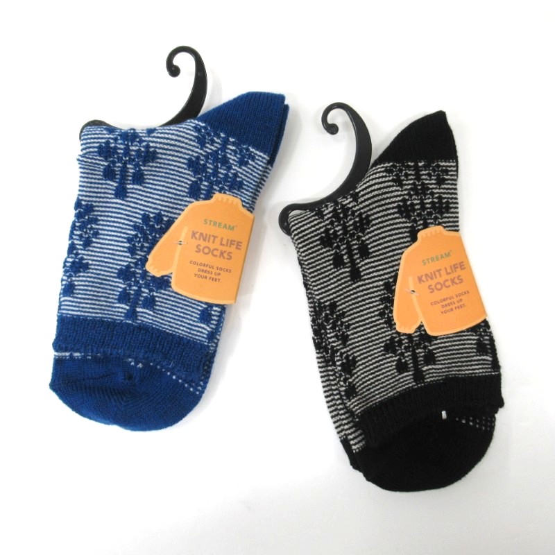 STREAM 花シルエットジャガードクルーソックス